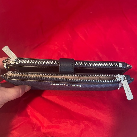Michael Kors Blue Monogram Wallet - Picture 2 of 11